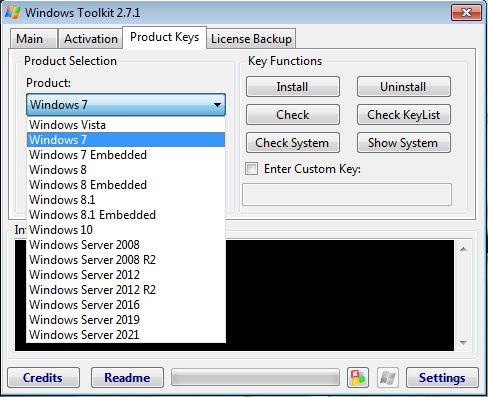 How to use windows toolkit 2.5.3 to get product key